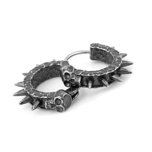 Skull & Spikes Earrings - Skaldic Jewelry Default Title Earrings