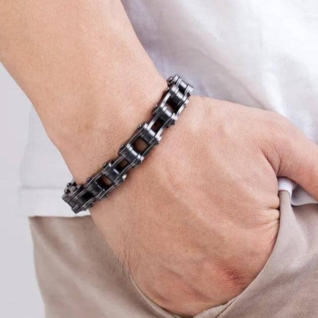 Pulseira Corrente de Moto Masculina em Aço Inoxidável Skaldic Jewelry 