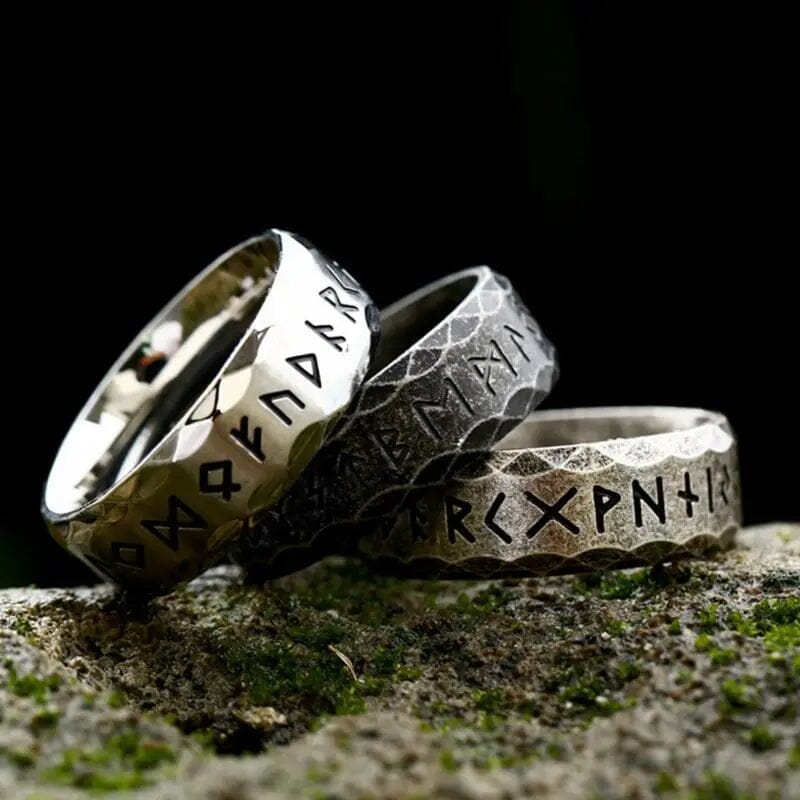 Runic Midgard Viking Ring in Stainless Steel Ring [Skaldic_Jewelry] 