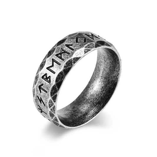 Runic Midgard Viking Ring in Stainless Steel Ring [Skaldic_Jewelry] 