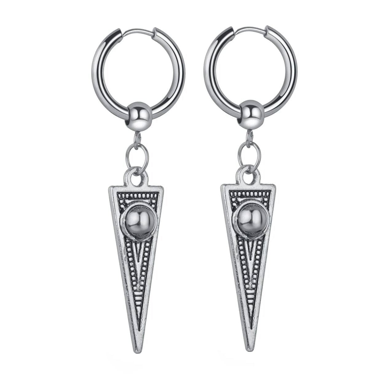 Skadi Warrior Hoop Earring Earrings Skaldic Jewelry Silver 1 Pair 