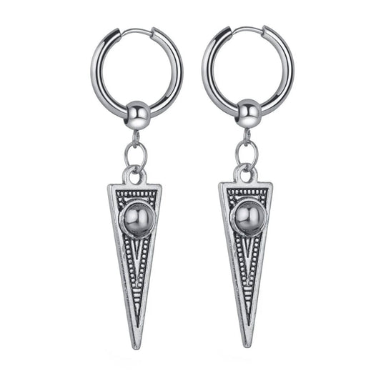 Skadi Warrior Hoop Earring Earrings Skaldic Jewelry Silver 1 Pair 