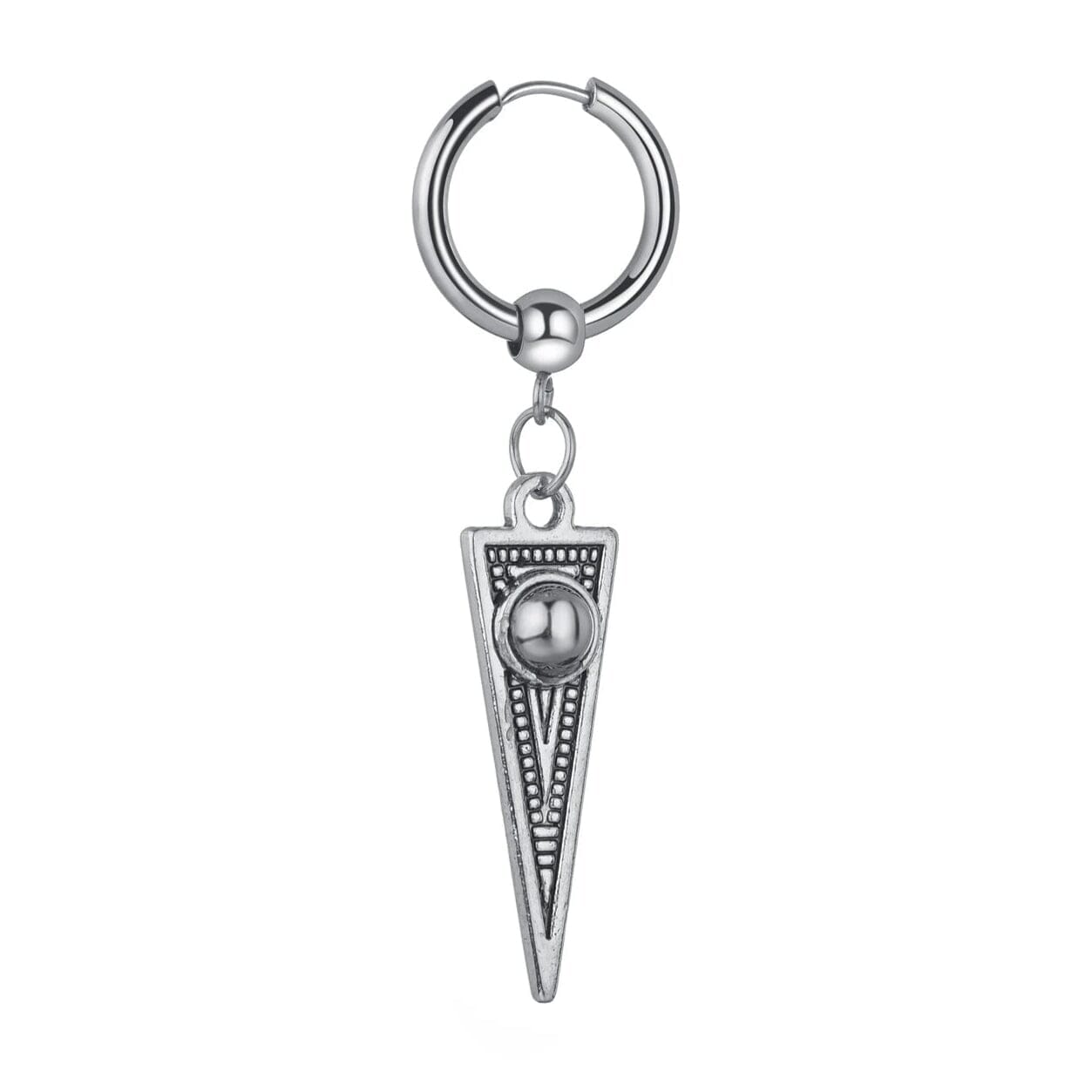 Skadi Warrior Hoop Earring Earrings Skaldic Jewelry Silver 