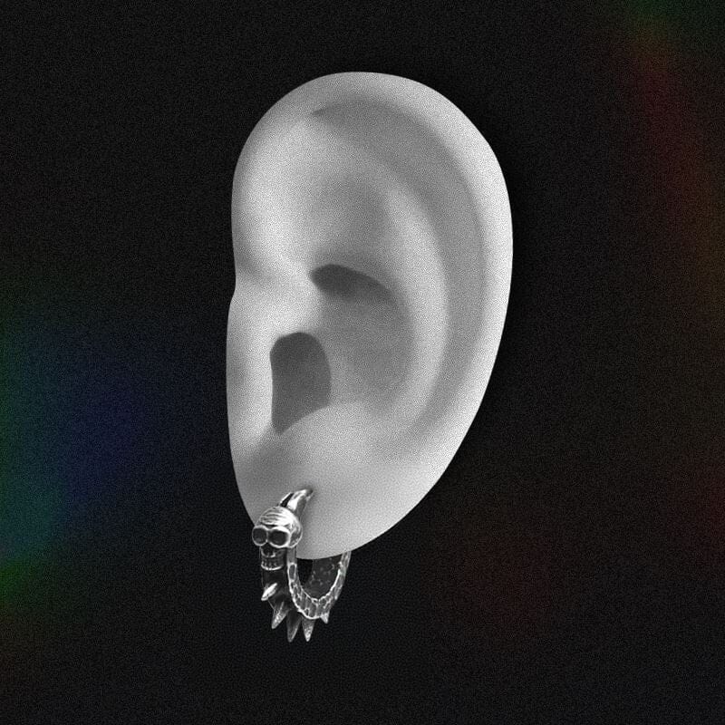 Skull & Spikes Earrings Earrings Skaldic Jewelry 