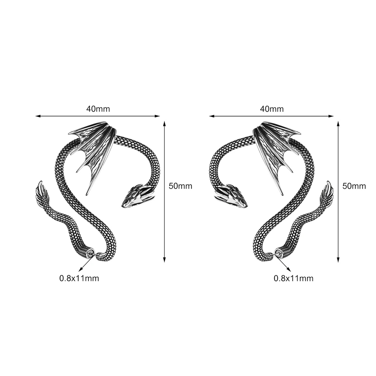 Wyrm Dragon Ear Cuff