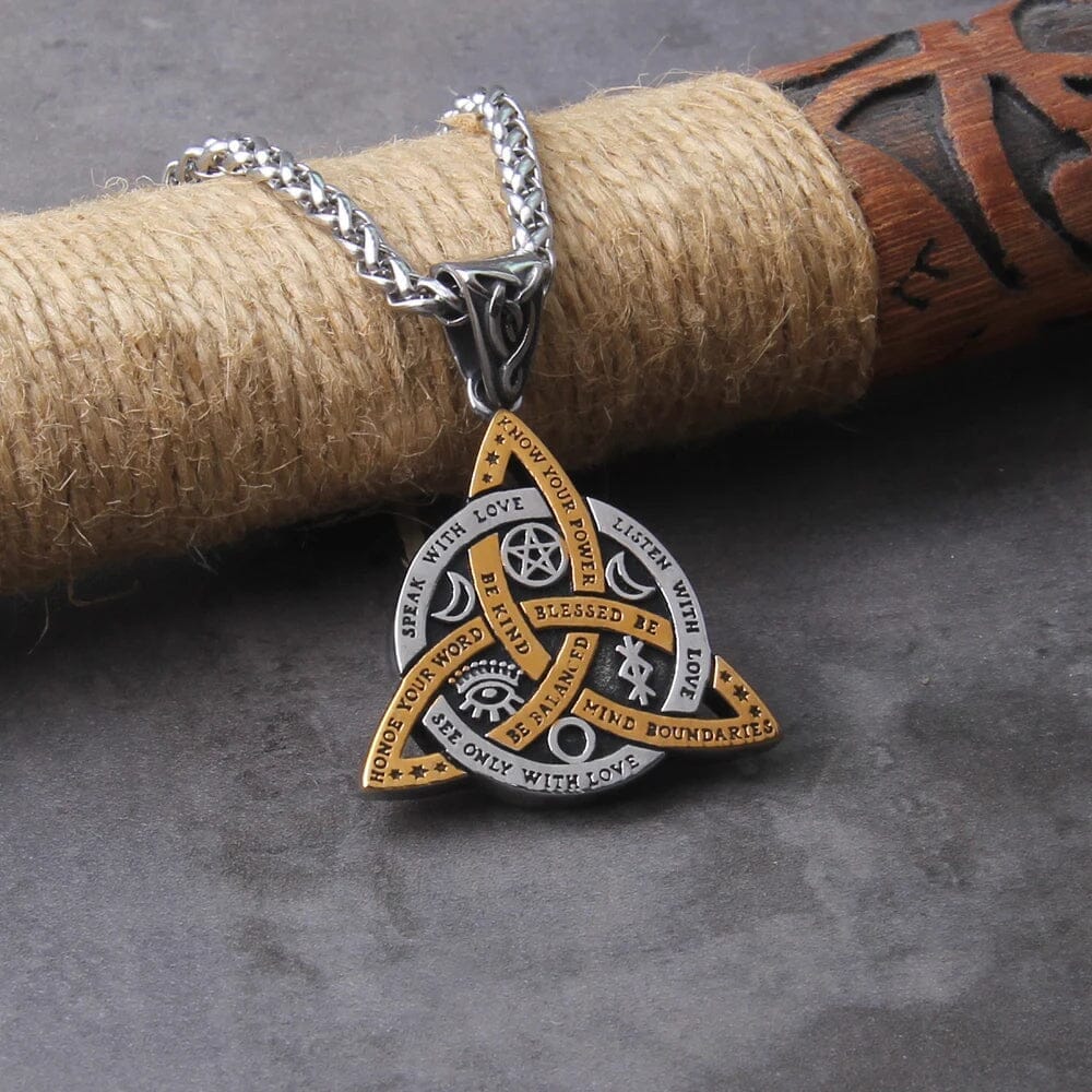 Celtic Knot Necklace in Stainless Steel Necklace [Skaldic_Jewelry] 