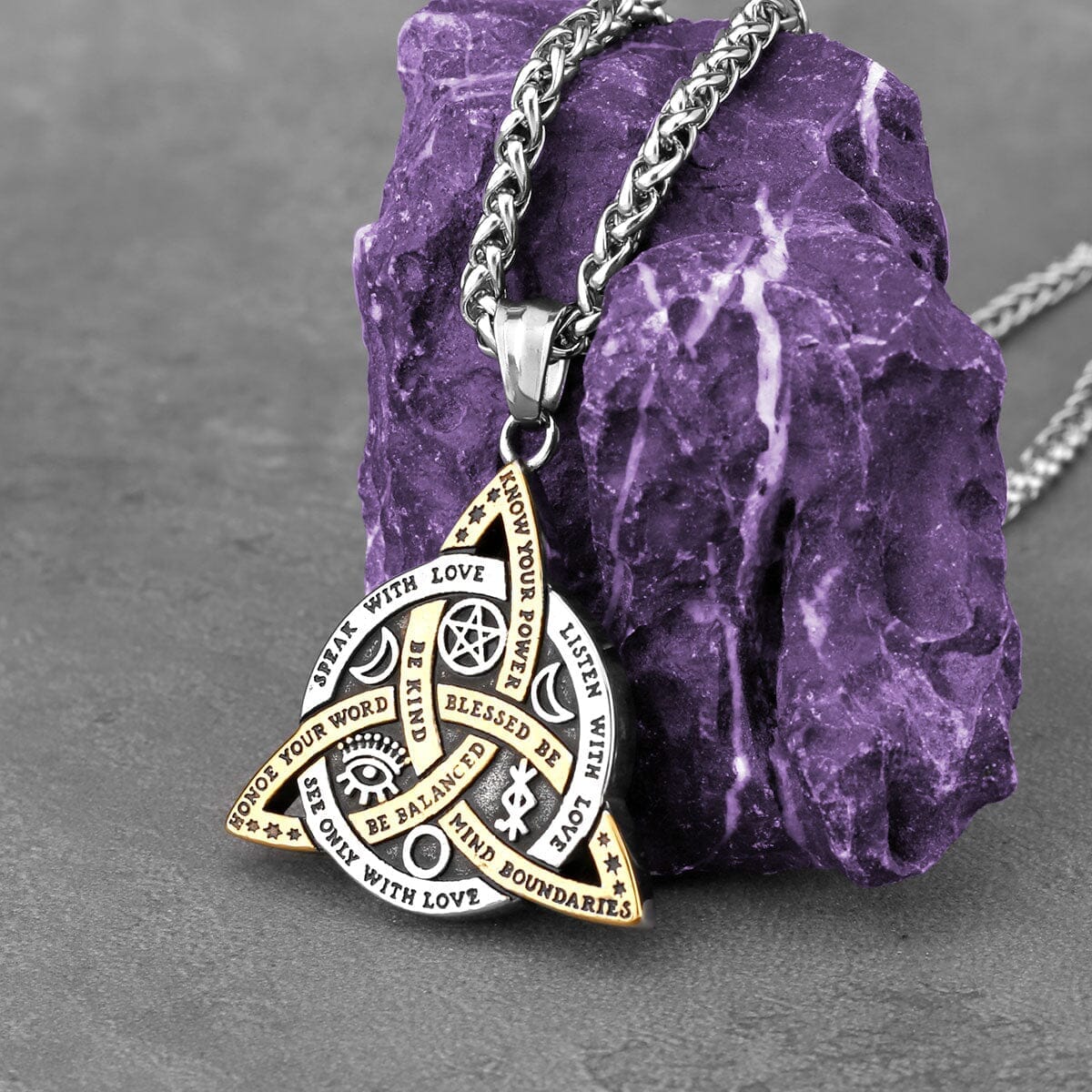 Celtic Knot Necklace in Stainless Steel Necklace [Skaldic_Jewelry] 