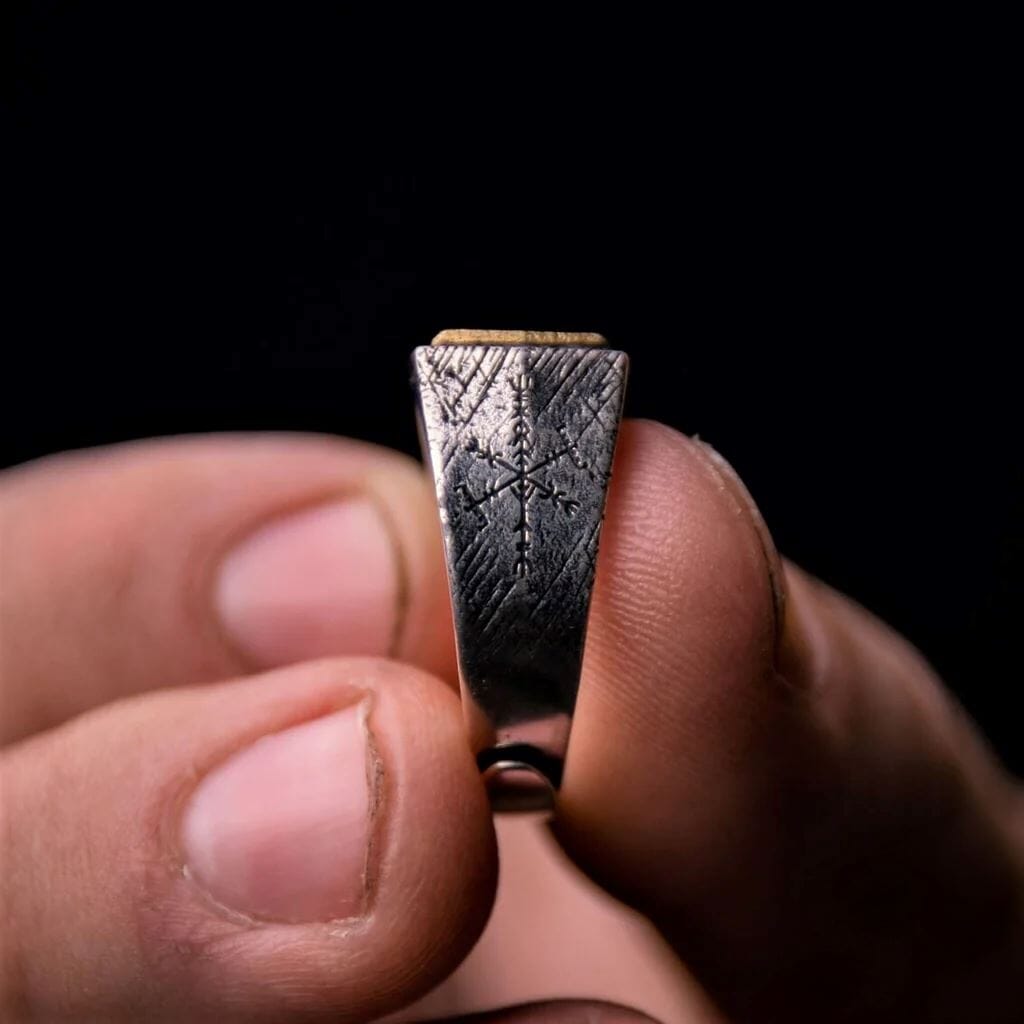 Unisize Courage Rune Ring in Silver Ring [Skaldic_Jewelry] 