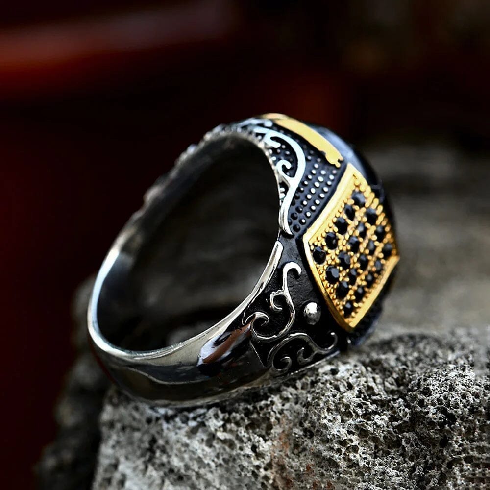 Vidar Ring in Stainless Steel Ring [Skaldic_Jewelry] 