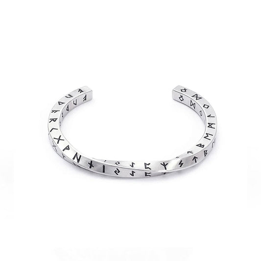 Viking Runic Twist Bracelet Bracelet [Skaldic_Jewelry] 