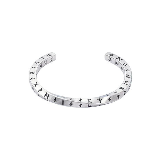 Viking Runic Twist Bracelet Bracelet Skaldic Jewelry 