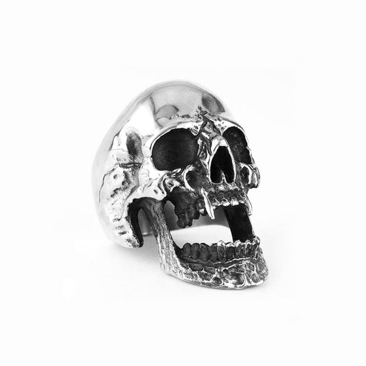 Viking Warrior Skull Ring in Stainless Steel Ring Skaldic Jewelry 